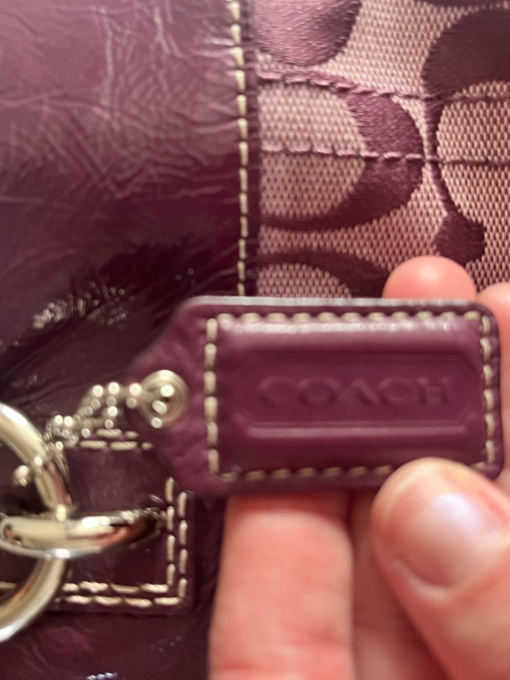 Coach Penelope Signature Shoulder Bag in Purple Plum - Picture 9 of 12